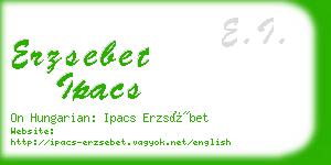erzsebet ipacs business card